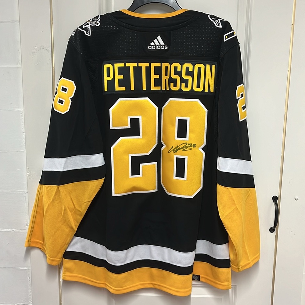 Men’s Marcus Pettersson Autographed Pittsburgh Penguins Black Alternate Jersey